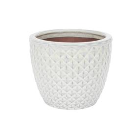Gėlių vazonas Domoletti GG.6711.021, keramika/molis, Ø 21 cm, balta sp.