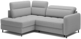 Kampinė sofa - lova Barea, šviesiai pilka sp., kairinė, 208 x 160 cm x 100 cm