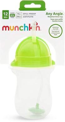 Vaikiškas puodelis Munchkin Any Angle 01246301, 296 ml, 1 m., plastikas, žalia sp.