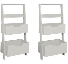Vaikiška lentyna Kalune Design Bookshelf Only Çiftli, balta sp., 35 cm x 59 cm x 120 cm