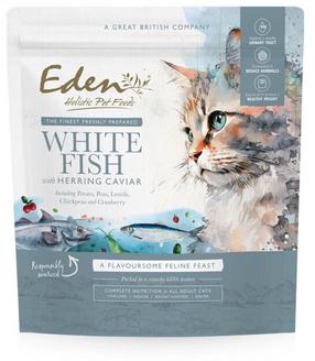 Kuiv kassitoit Eden Feline Feast White Fish & Herring Caviar, kalaliha, 1.5 kg