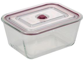 Pārtikas trauks Jata HREC4202, 1.5 l, 19.5 cm x 14 cm, caurspīdīga krās./rozā krās.