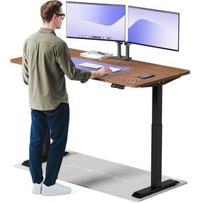 Arvutilaud reguleeritava kõrgusega Desktronic HomeOne, 160 cm x 80 cm, 72 - 119 cm, must v./pähklipuu v.