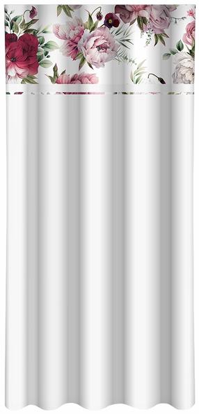 Naktinė užuolaida ZMK-011, balta sp./bordo sp./rožinė sp., 160 cm x 250 cm