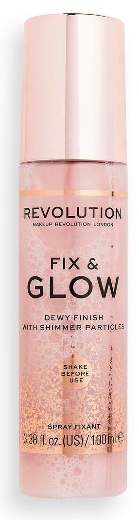 Makiažo fiksatorius Makeup Revolution London Fix & Glow, skaidri sp., 100 ml