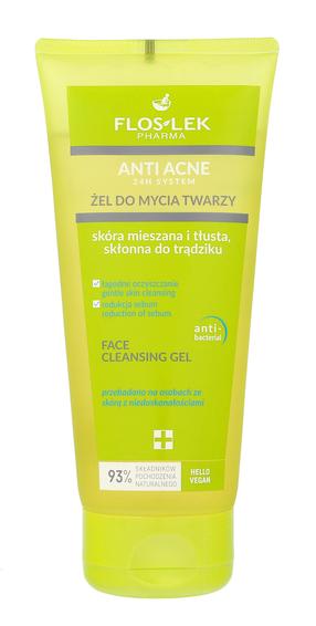 Sejas tīrīšanas līdzeklis Floslek Anti-Acne 24H, 200 ml