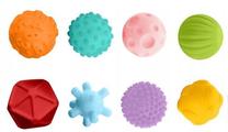 Lavinimo žaislas ASKATO Balls Textured, įvairių spalvų, 8 vnt.