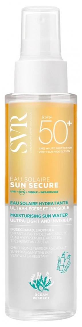 Izsmidzināms līdzeklis iedeguma kopšanai ķermenim/sejai SVR Sun Secure Water SPF50+, 100 ml
