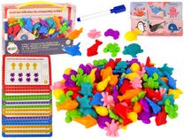 Stalo žaidimai Lean Toys Educational Cards Sea Animals, EN, įvairių spalvų