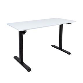 Kompiuterio stalas reguliuojamo aukščio Home4you Ergo Light K187081, 120 cm x 60 cm, 73 - 118 cm, balta sp./juoda sp.