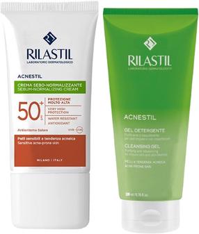 Veido priežiūros priemonių rinkinys Rilastil Sun System Acnestil SPF50+, 90 ml