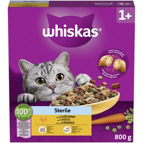 Kuiv kassitoit Whiskas, 0.8 kg