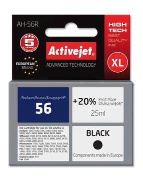 Rašalinio spausdintuvo kasetė ActiveJet Premium AH-56R, juoda sp., 25 ml