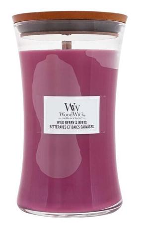 Žvakė, aromatinė WoodWick Wild Berry & Beets, 120 h, 610 g, rožinė sp.
