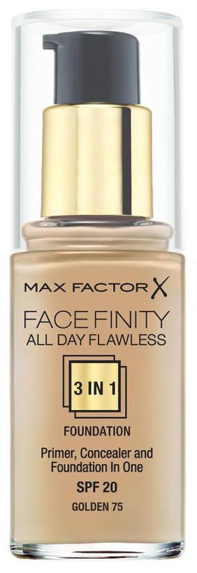 Skystas makiažo pagrindas Max Factor Face Finity All Day Flawless 3in1, 75, 30 ml