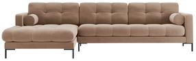 Kampinė sofa Cosmopolitan Design Bali Bluvel 28, beige melange sp., kairinė, 185 x 293 cm x 75 cm