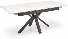 Valgomojo stalas išskleidžiamas Platan, balta sp./juoda sp., 140 - 180 cm x 85 cm x 76 cm
