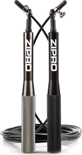 Скакалка Zipro Jump Rope, 300 см, черный цв./серый цв.