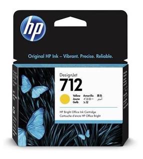 Spausdintuvo kasetė HP 712, geltona sp., 29 ml