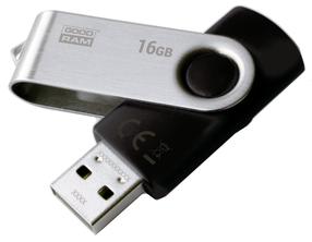 USB mälupulk Goodram Twister UTS2, must v., 16 GB