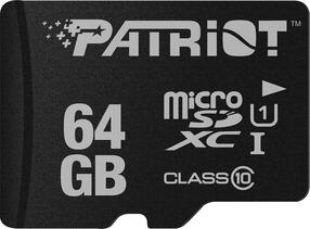 Atminties kortelė Patriot LX Series, 64 GB, 80 Mb/s - 10 Mb/s
