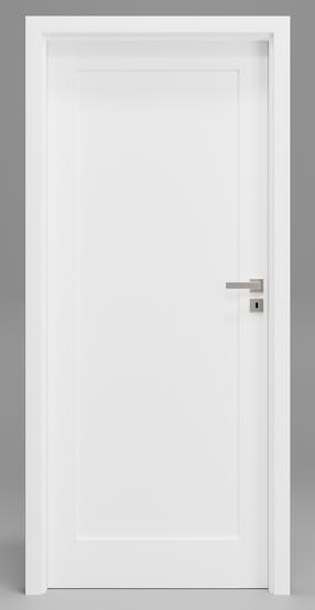 Vidaus durų varčia Domoletti DOMINO, kairinės, balta sp., 204 x 74.4 x 4 cm