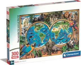 Dėlionė Clementoni Super The Wonderful Animal World 21723, 33.5 cm x 48.5 cm, 300 vnt., įvairių spalvų
