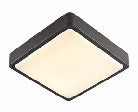 Āra griestu lampa SLV Ainos Square, 18W, LED, IP65, antracīta krās., 30 cm x 6.5 cm