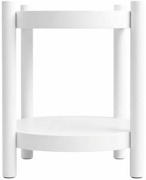 Kafijas galdiņš Akord Furniture Factory Terra, balta krās., 44.5 cm x 44.5 cm x 48 cm