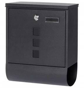 Postkast M44D, must v., 9.6 cm x 30.5 cm x 33.5 cm