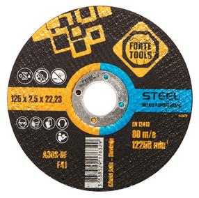 Griešanas disks Forte Tools, 125 mm x 2.5 mm x 22.23 mm