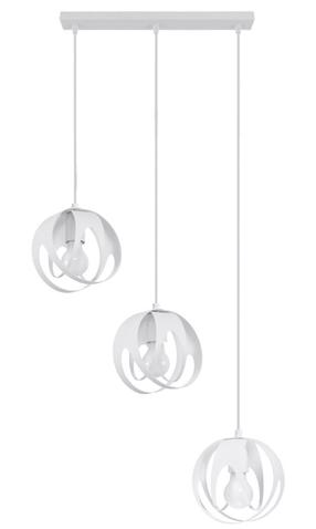 Šviestuvas kabinamas Sollux Tulos 3L SL.1085, E27, 3 x 60 W, balta sp. / balta sp.