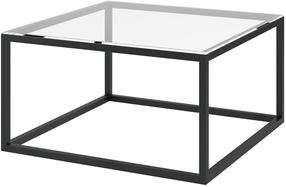 Kavos staliukas Merala, balta sp./juoda sp., 65 cm x 65 cm x 35 cm