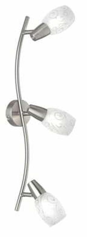 Šviestuvas sieninis Reality Colmar R80023007, E14, 3 x 28 W, balta sp./nikelio sp. / nikelio sp.