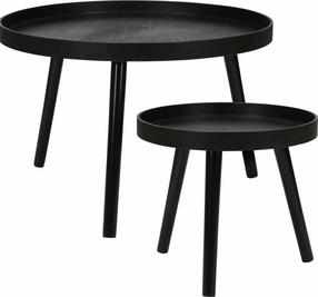 Kavos staliukų komplektas Home Styling Collection 94778, juoda sp., 38 - 60 cm x 60 cm x 34 - 38 cm, 2 vnt.
