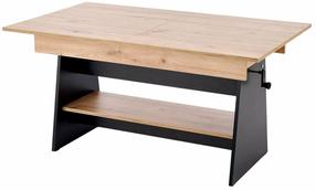 Kavos staliukas Erika, ąžuolo sp., 120 - 160 cm x 70 cm x 61 - 72 cm