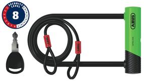 Jalgrattalukk Abus Ultra 410K/170HB230, teras, must v./roheline v.