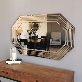 Veidrodis Kalune Design A313Y, kabinamas, 100 cm x 60 cm, bronzos sp.
