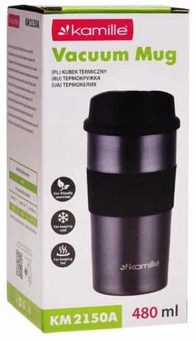 Termopuodelis Kamille KM-2150A, 0.48 l, juoda sp./sidabro sp.
