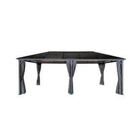 Pavėsinė 4IQ, 300 cm x 270 cm, pilka sp./ruda sp.