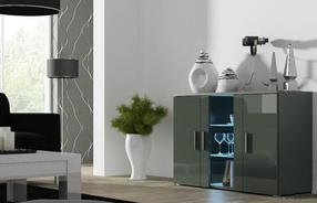 Spintelė Cama Meble Soho S7 120, pilka, 120 cm x 41 cm x 80 cm