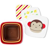 Dėžutė maistui Skip Hop Zoo Snack Box Set Monkey, 470 ml, 3 m., plastikas, balta sp./raudona sp./geltona sp.