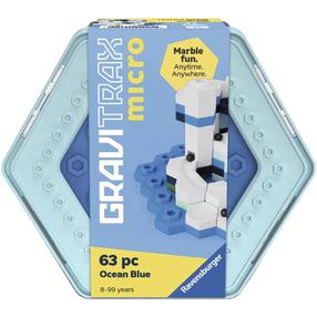Конструктор Ravensburger GraviTrax Micro Ocean Blue, 63 шт., синий цв./белый цв.