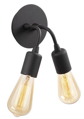 Lampa sienas Opviq Harput N-1328 525NOR3191, E27, 2 x 40 W, bez abažūra / melna krās.