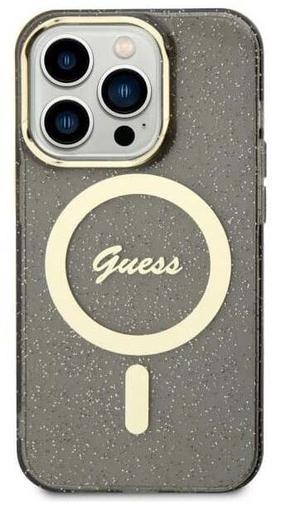 Telefoni ümbris Guess Glitter Gold MagSafe GUHMN61HCMCGK, kuldne v./must v., Apple