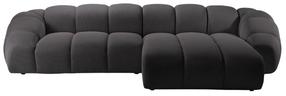 Kampinė sofa Micadoni Home Diana Son15, grafito sp., dešininė, 334 x 182 cm x 72 cm