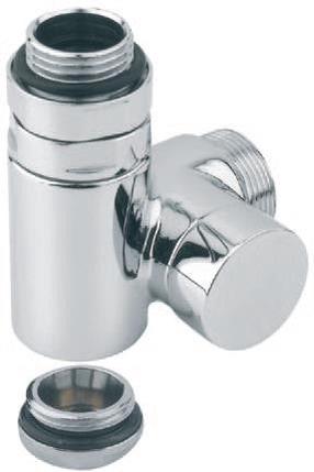 Клапан Carlo Poletti Corner Combi Radiator Valve Chrome Left, 10 бар
