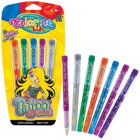 Pastakas Colorino Tattoo Gel Pens, mitmevärviline, 0.9 mm, 5 tk