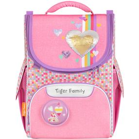 Школьный рюкзак Tiger Family, розовый цв., 19 см x 35 см x 31 см