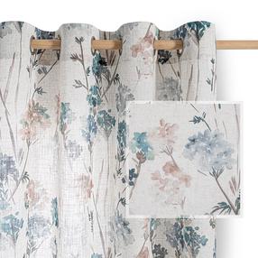 Dieninė užuolaida Restilo Flosi, mėlynos/rudos/rusva, 135 cm x 250 cm